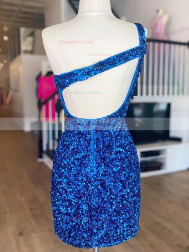 Sheath/Column Off-the-shoulder Sequined Short/Mini Short Prom Dresses #Favs020020109901