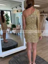 Sheath/Column One Shoulder Sequined Short/Mini Short Prom Dresses #Favs020020110675