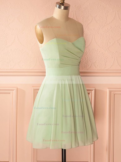 A-line Sweetheart Chiffon Short/Mini Short Prom Dresses With Ruffles #Favs020020109919