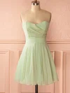 A-line Sweetheart Chiffon Short/Mini Short Prom Dresses With Ruffles #Favs020020109919