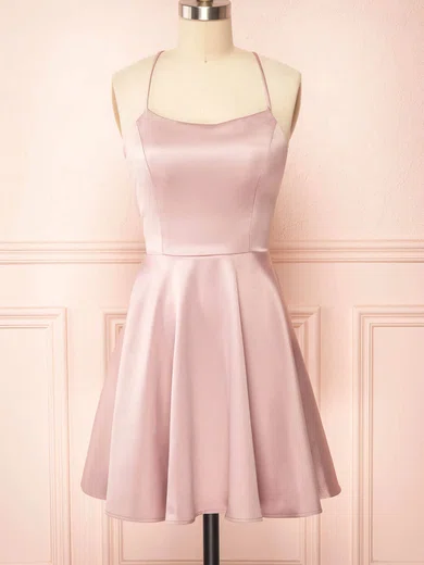 A-line Scoop Neck Chiffon Short/Mini Short Prom Dresses #Favs020020109924