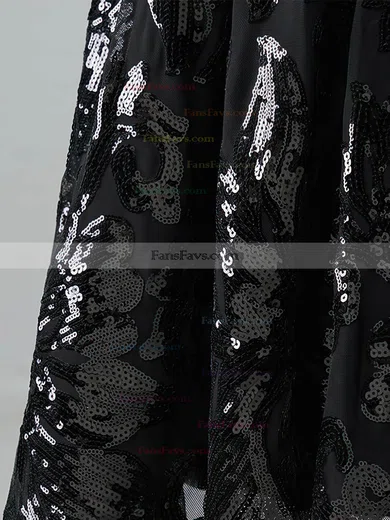 A-line V-neck Sequined Short/Mini Short Prom Dresses #Favs020020109926