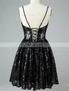 A-line V-neck Sequined Short/Mini Short Prom Dresses #Favs020020109926