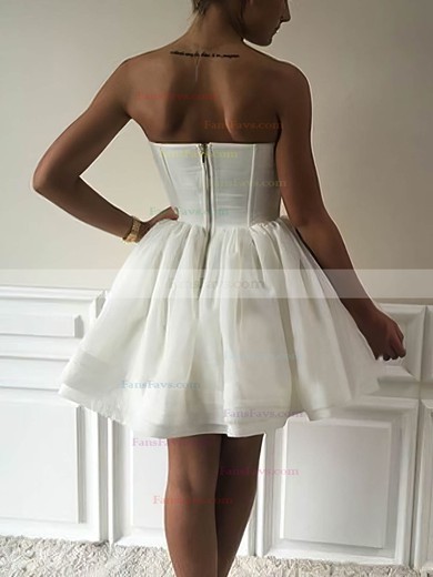 A-line Sweetheart Organza Short/Mini Short Prom Dresses #Favs020020111328