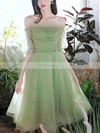 A-line Square Neckline Tulle Knee-length Short Prom Dresses #Favs020020109935