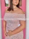 Sheath/Column Off-the-shoulder Sequined Short/Mini Short Prom Dresses #Favs020020110710