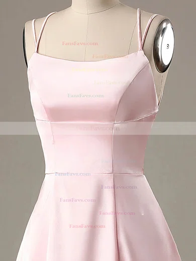 A-line Square Neckline Satin Short/Mini Short Prom Dresses #Favs020020111346