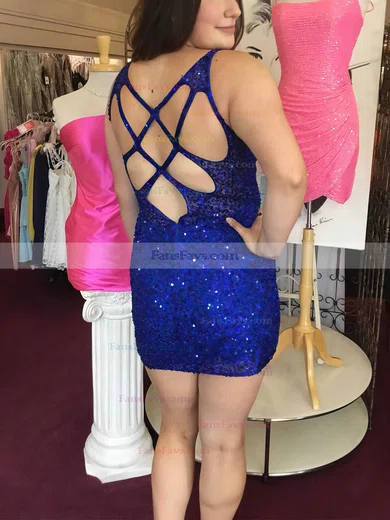 Sheath/Column V-neck Sequined Short/Mini Short Prom Dresses #Favs020020110728