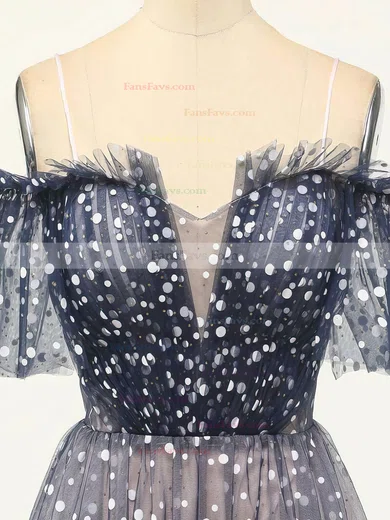 A-line Off-the-shoulder Tulle Short/Mini Short Prom Dresses With Ruffles #Favs020020109961