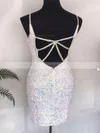Sheath/Column V-neck Sequined Short/Mini Short Prom Dresses #Favs020020109963