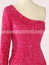 Sheath/Column One Shoulder Sequined Short/Mini Short Prom Dresses With Split Front #Favs020020109969