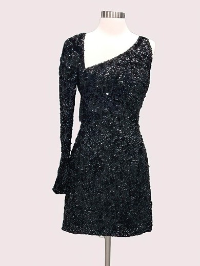 Sheath/Column V-neck Glitter Short/Mini Short Prom Dresses #Favs020020109971