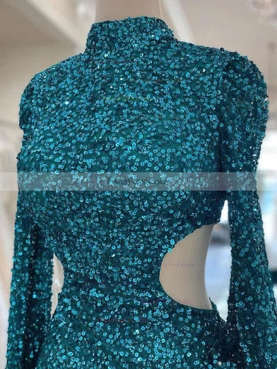 Sheath/Column High Neck Sequined Short/Mini Short Prom Dresses #Favs020020110753