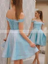 A-line Off-the-shoulder Satin Short/Mini Short Prom Dresses #Favs020020109990