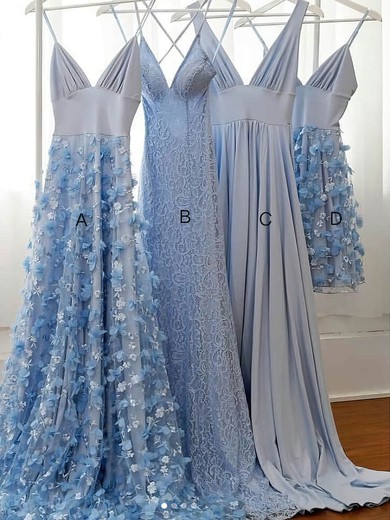 A-line V-neck Jersey Short/Mini Short Prom Dresses With Flower(s) #Favs020020111486