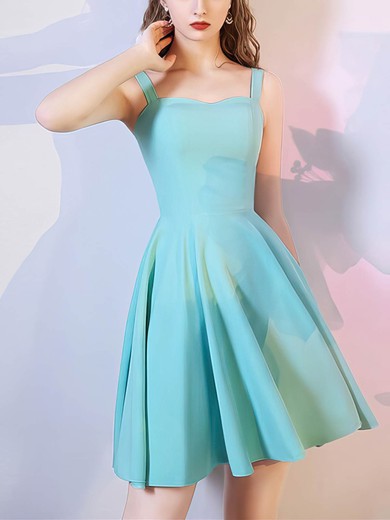 A-line Square Neckline Stretch Crepe Short/Mini Short Prom Dresses #Favs020020110007