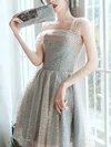 A-line Off-the-shoulder Sequined Short/Mini Short Prom Dresses #Favs020020110017