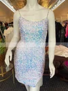 Sheath/Column Scoop Neck Sequined Short/Mini Short Prom Dresses #Favs020020110795