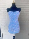 Sheath/Column Sweetheart Sequined Short/Mini Short Prom Dresses #Favs020020110798