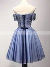 A-line Off-the-shoulder Tulle Short/Mini Short Prom Dresses With Beading #Favs020020110027