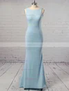 Trumpet/Mermaid Scoop Neck Jersey Sweep Train Prom Dresses #Favs020106042