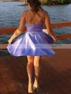A-line V-neck Silk-like Satin Short/Mini Pockets Short Prom Dresses #Favs020020109134
