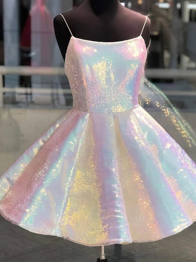 A-line Scoop Neck Glitter Short/Mini Short Prom Dresses #Favs020020110038