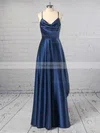 Sheath/Column Cowl Neck Silk-like Satin Ankle-length Split Front Prom Dresses #Favs020106046