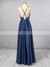 Sheath/Column Cowl Neck Silk-like Satin Ankle-length Split Front Prom Dresses #Favs020106046