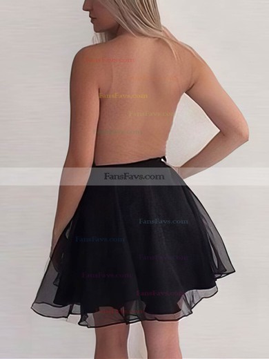 A-line Scoop Neck Tulle Short/Mini Short Prom Dresses With Beading #Favs020020111535