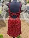 Sheath/Column V-neck Sequined Short/Mini Short Prom Dresses #Favs020020110045