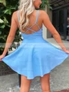 A-line V-neck Stretch Crepe Short/Mini Short Prom Dresses #Favs020020109142