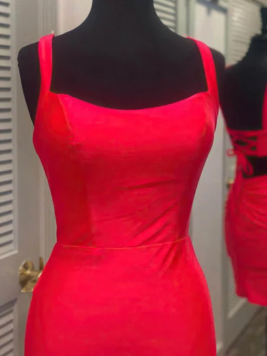 Sheath/Column Scoop Neck Jersey Short/Mini Short Prom Dresses With Ruffles #Favs020020110047