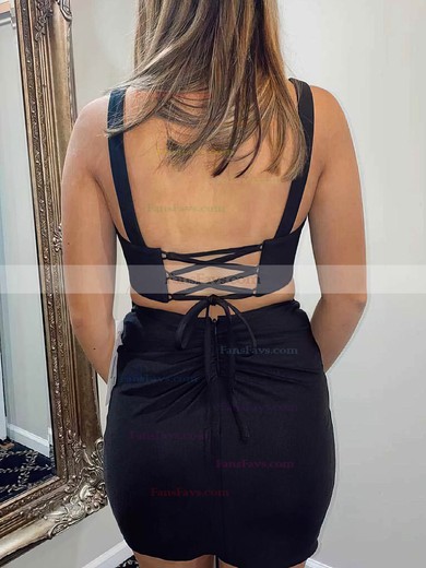 Sheath/Column Scoop Neck Jersey Short/Mini Short Prom Dresses With Ruffles #Favs020020110047