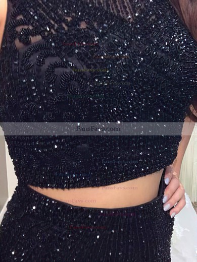 Sheath/Column Scoop Neck Silk-like Satin Short/Mini Short Prom Dresses With Beading #Favs020020111542