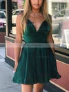 A-line V-neck Silk-like Satin Short/Mini Short Prom Dresses #Favs020020109145
