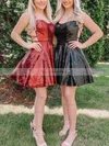 A-line Scoop Neck Sequined Short/Mini Short Prom Dresses #Favs020020110053