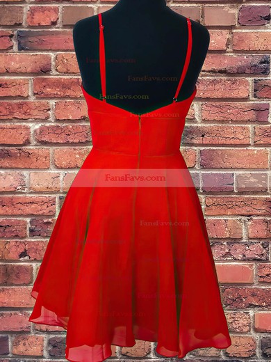 A-line V-neck Chiffon Short/Mini Short Prom Dresses #Favs020020110057