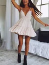 A-line V-neck Chiffon Short/Mini Short Prom Dresses #Favs020020111568