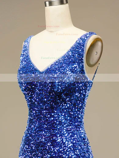 Sheath/Column V-neck Sequined Short/Mini Short Prom Dresses #Favs020020109175