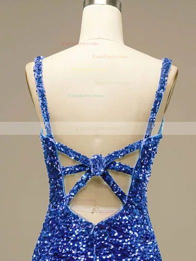 Sheath/Column V-neck Sequined Short/Mini Short Prom Dresses #Favs020020109175