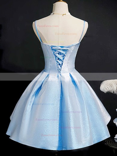 A-line V-neck Shimmer Crepe Short/Mini Short Prom Dresses #Favs020020110853