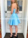 A-line Square Neckline Silk-like Satin Short/Mini Short Prom Dresses #Favs020020109181