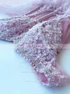 A-line Off-the-shoulder Lace Tulle Short/Mini Short Prom Dresses With Appliques Lace #Favs020020110085