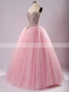 Ball Gown Sweetheart Tulle Floor-length Beading Prom Dresses #Favs020103056