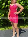 Sheath/Column Sweetheart Sequined Short/Mini Short Prom Dresses #Favs020020110882