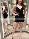 Sheath/Column V-neck Sequined Short/Mini Short Prom Dresses #Favs020020110887