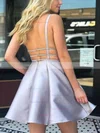 A-line Strapless Satin Short/Mini Sashes / Ribbons Short Prom Dresses #Favs020020109222