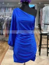 Sheath/Column One Shoulder Jersey Short/Mini Short Prom Dresses With Beading #Favs020020110903