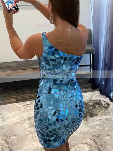 Sheath/Column One Shoulder Sequined Short/Mini Short Prom Dresses #Favs020020110911